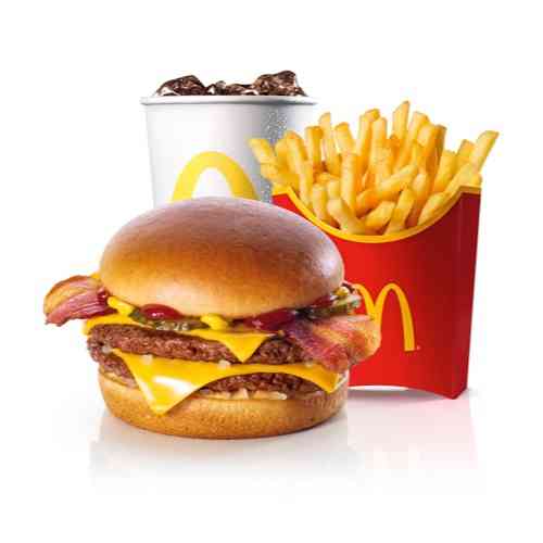 Menu SMALL Double Cheeseburger Bacon