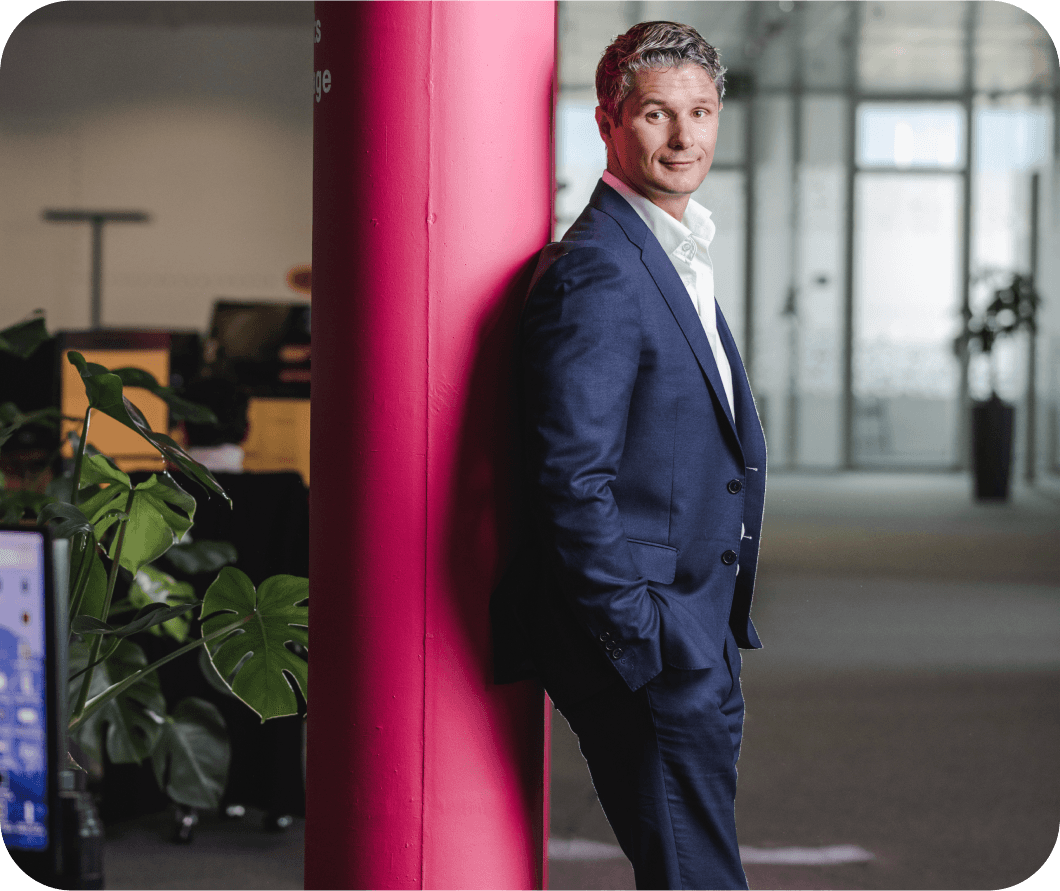 Marc Aeschlimann, CEO de Smood, dans les bureaux de Genève.